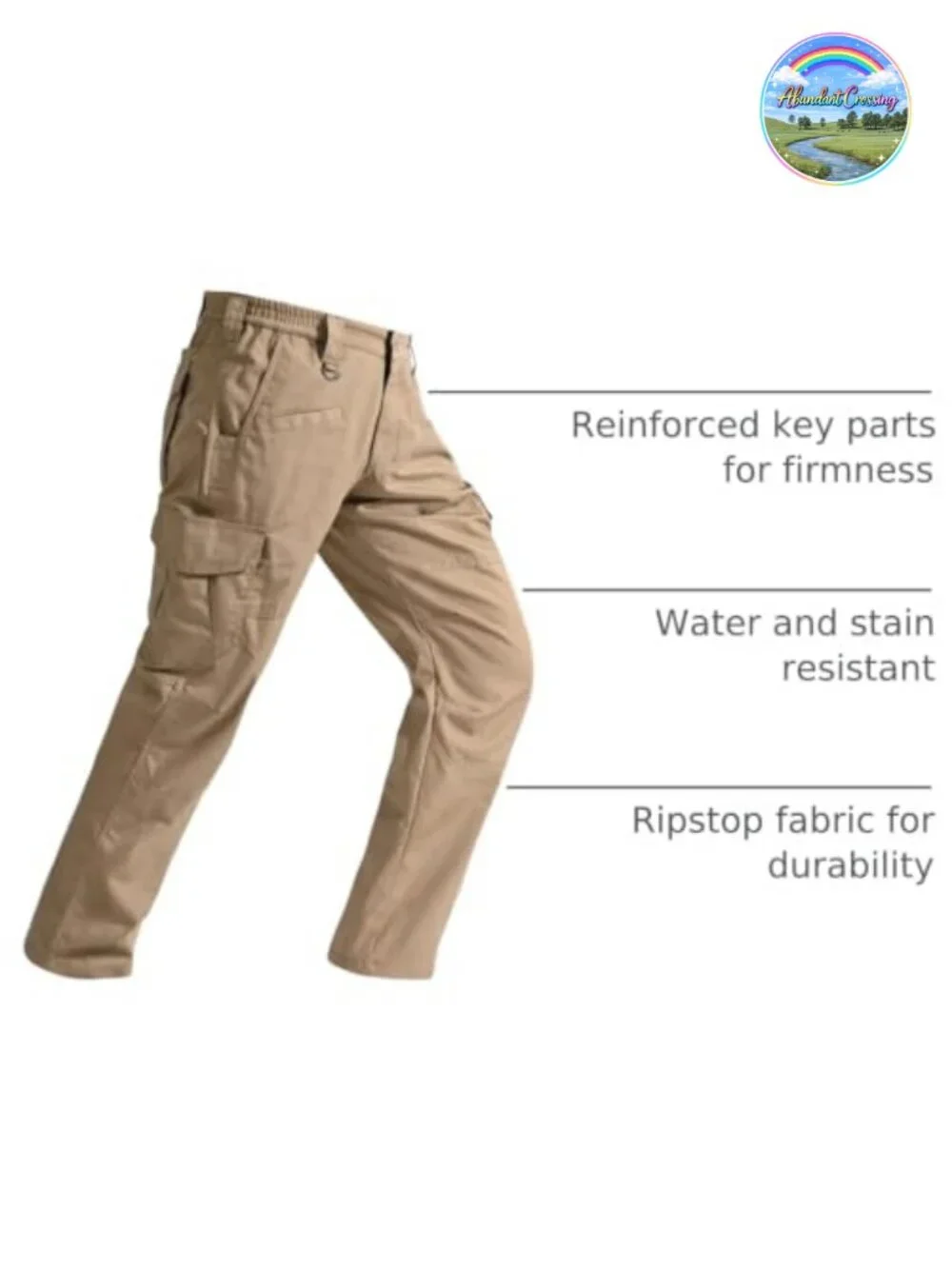 Men's Ripstop Cargo Tactical Pants 9 Pockets Water Resistant Work Hiking